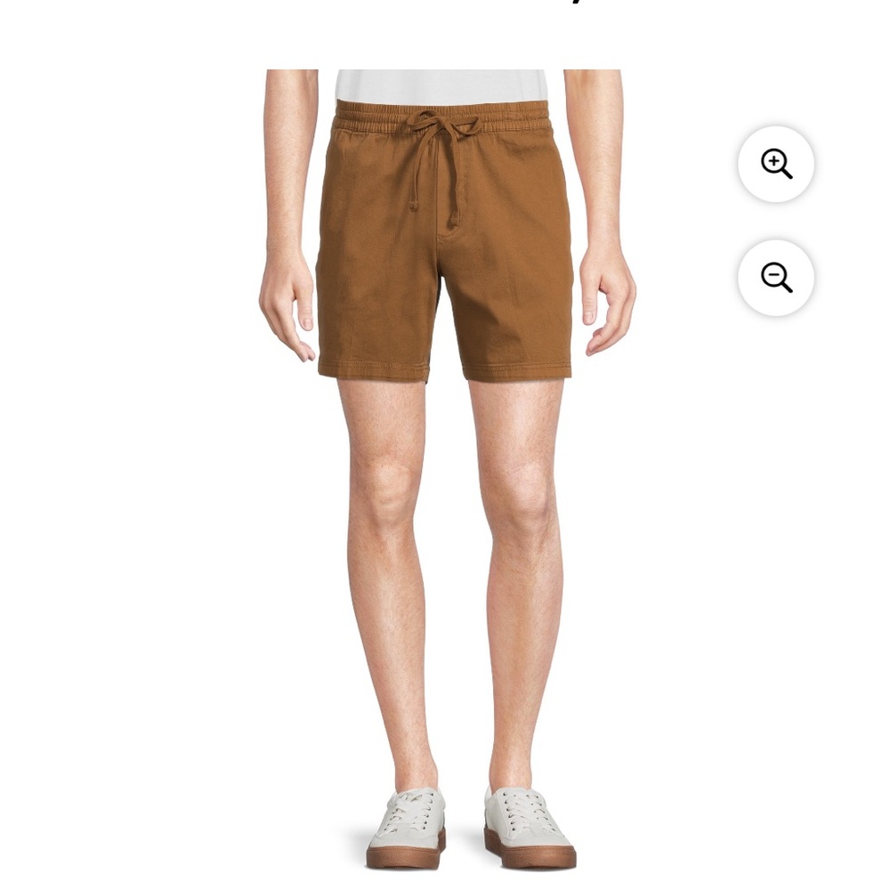 No boundary full elastic waistband twill jogger shorts